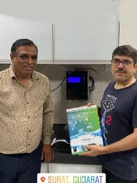 Healthy hydration achieved by a man using Chanson Quality Water Purifier