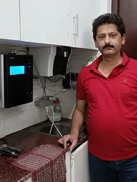 Healthy man benefited by the Chanson Quality Water Purifier