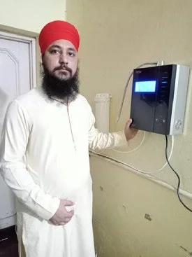 Chanson Quality Water Purifier ensuring a man's daily clean water intake