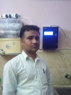 Chanson Quality Water Purifier ensuring a man's daily clean water intake