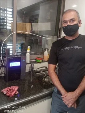 Chanson Quality Water Purifier ensuring daily hydration for a man