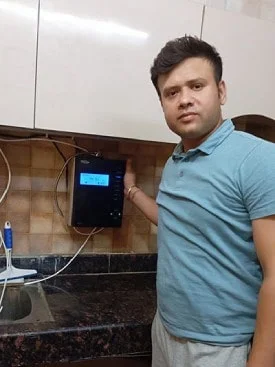 Healthy man benefited by the Chanson Quality Water Purifier