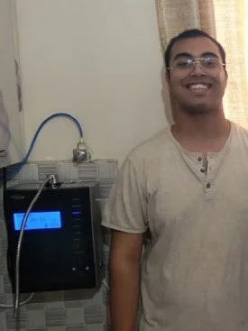 Chanson Quality Water Purifier ensuring a man's daily clean water intake