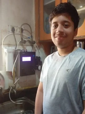 Chanson Quality Water Purifier ensuring daily hydration for a man