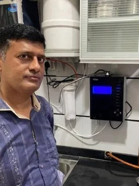 Healthy man benefited by the Chanson Quality Water Purifier