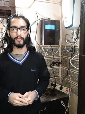 Healthy hydration achieved by a man using Chanson Quality Water Purifier