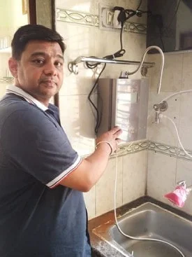Healthy man benefited by the Chanson Quality Water Purifier